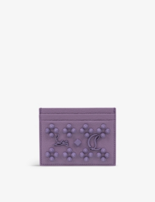 CHRISTIAN LOUBOUTIN: Kios Loubinthesky logo-embellished leather card holder