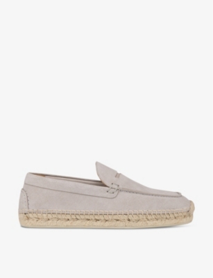 CHRISTIAN LOUBOUTIN: Paquepapa suede jute-sole espadrilles