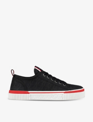 Navy on sale louboutin trainers