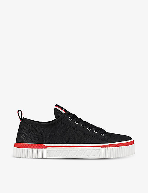 CHRISTIAN LOUBOUTIN: Pedro Junior cotton-blend low-top trainers