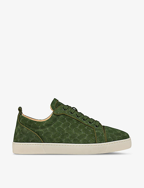 CHRISTIAN LOUBOUTIN: Louis Junior suede low-top trainers