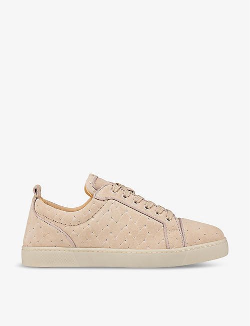 CHRISTIAN LOUBOUTIN: Louis Junior suede low-top trainers