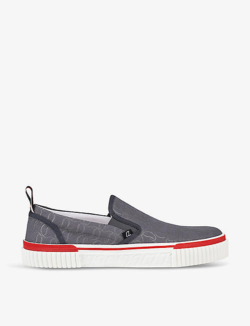 CHRISTIAN LOUBOUTIN: Pedro Boat cotton-blend low-top trainers