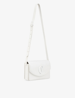 Shop Christian Louboutin Women's Bianco Loubi54 Small Leather Crossbody Bag