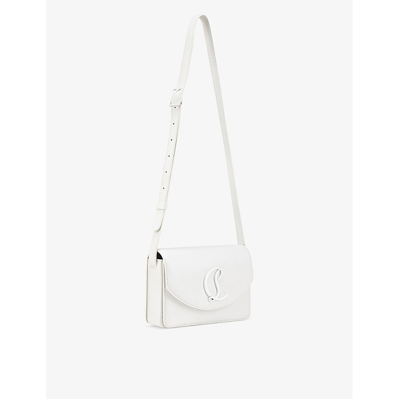 Shop Christian Louboutin Women's Bianco Loubi54 Small Leather Crossbody Bag