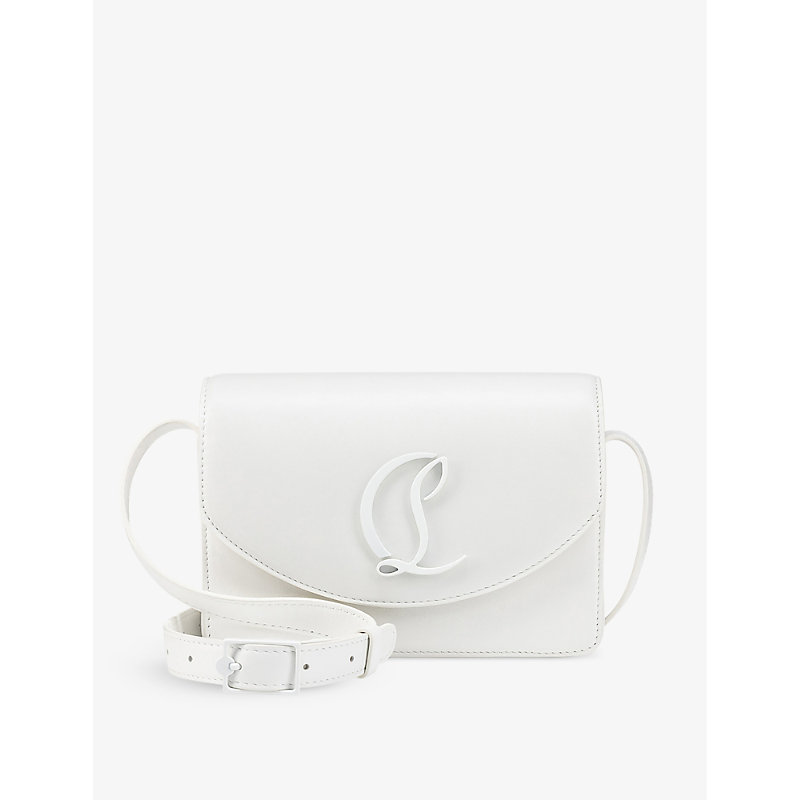 Christian Louboutin Womens Bianco Loubi54 Small Leather Crossbody Bag