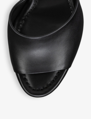 Shop Christian Louboutin Womens Black Jane 85 Leather Mules