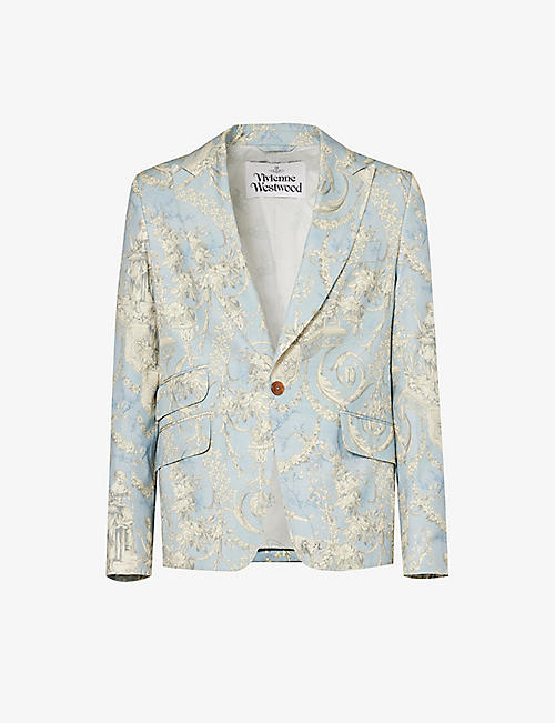 VIVIENNE WESTWOOD: One Button patterned cotton jacket