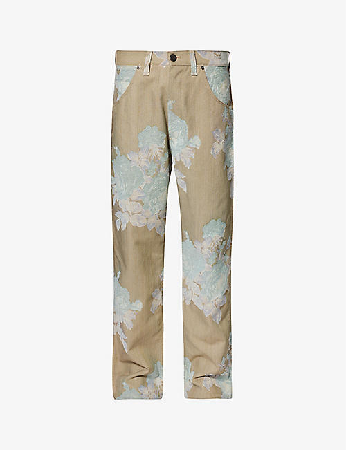 VIVIENNE WESTWOOD: Ranch floral-pattern straight-leg cotton-blend trousers