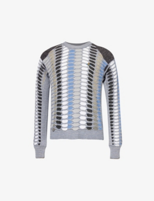 VIVIENNE WESTWOOD: Marcel abstract-pattern knitted jumper
