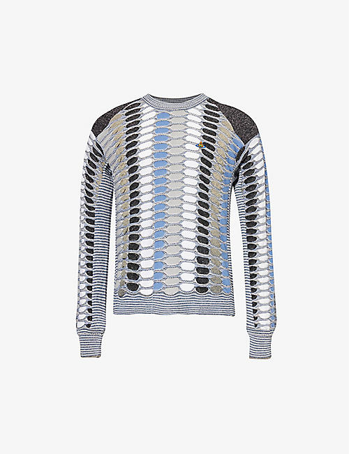 VIVIENNE WESTWOOD: Marcel abstract-pattern knitted jumper