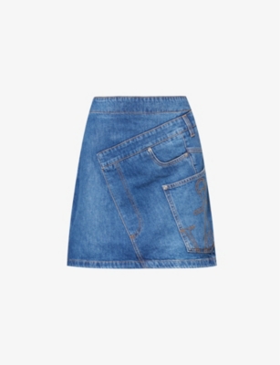 Jw Anderson J. W. Anderson Twisted Mini Skirt In Light Blue