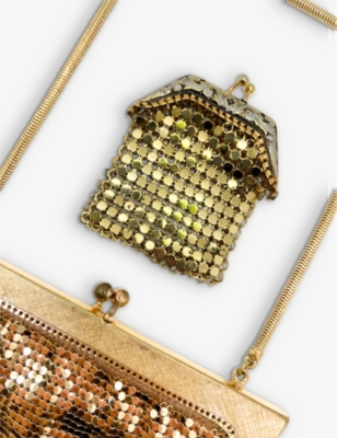 Shop Jennifer Gibson Jewellery Women's Gold Pre-loved Sequin-embellished Mesh Shoulder Bag