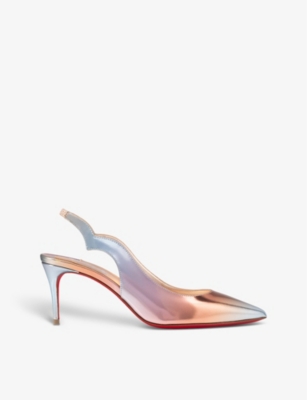 CHRISTIAN LOUBOUTIN: Hot Chick 70 leather slingback heels