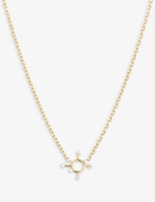 The Alkemistry Womens Yellow Gold Ruifier Epta Orb 18ct Yellow-gold And 0.07ct Diamond Necklace