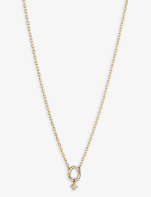 THE ALKEMISTRY: RUIFIER Polaris Orb 18ct yellow-gold and 0.02ct diamond necklace