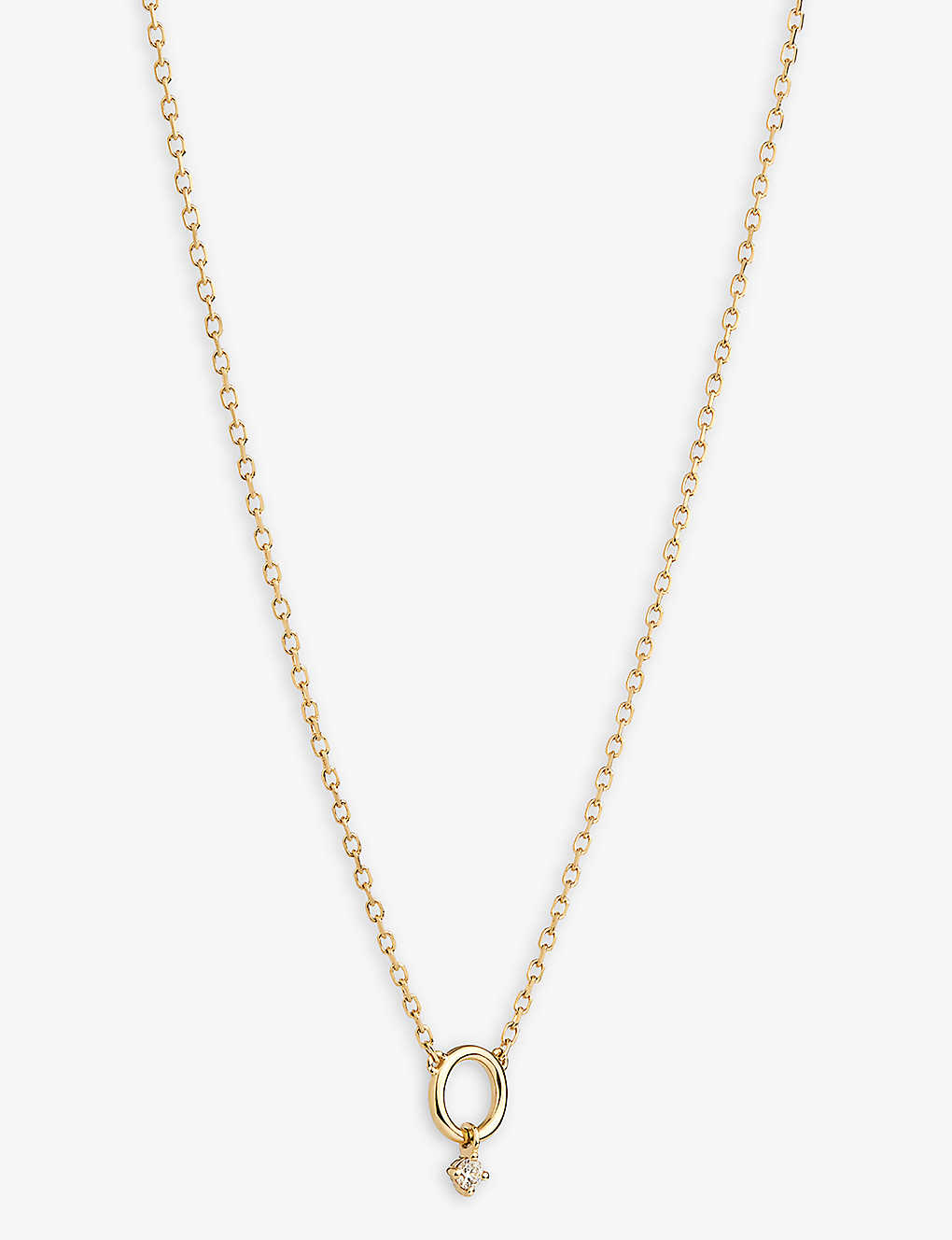 The Alkemistry Womens Yellow Gold Ruifier Polaris Orb 18ct Yellow-gold And 0.02ct Diamond Necklace