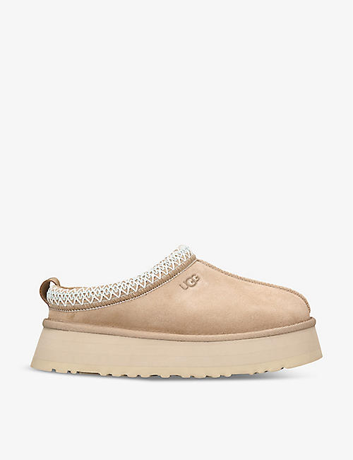UGG: Tazz suede and shearling slippers