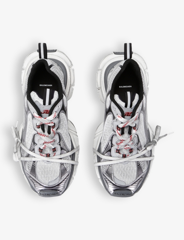 3XL logo-embossed mesh trainers