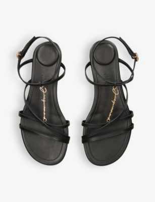 Shop Jacquemus Women's Black Les Sandales Pralu Plates Logo-embellished Leather Sandals