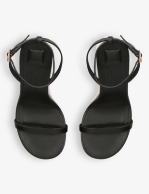 Shop Jacquemus Women's Blk/white Les Doubles Sandales Leather Platform Sandals