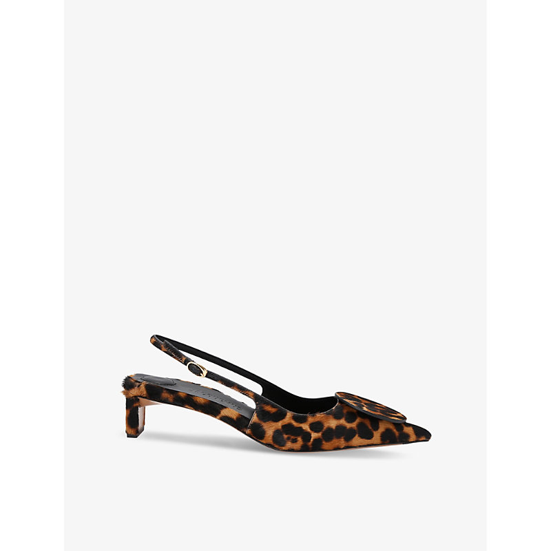 Jacquemus Les Slingbacks Duelo Basses Leather Heeled Courts In Brown/oth
