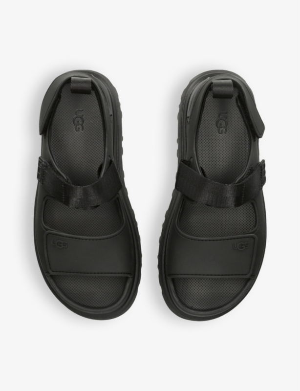 GoldenGlow adjustable-strap woven sandals