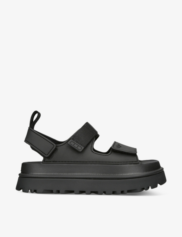 GoldenGlow adjustable-strap woven sandals