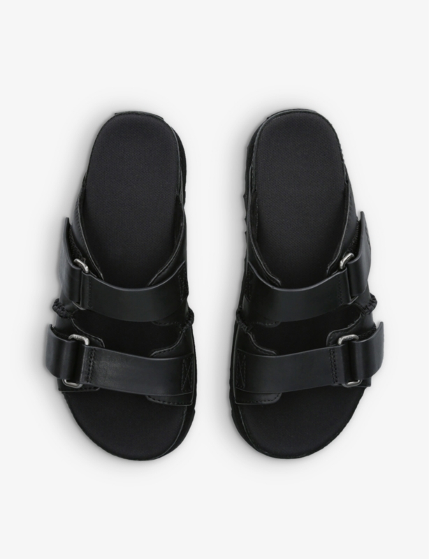 Goldenstar hi leather flatform sliders
