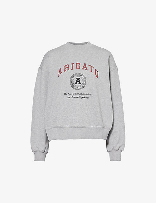AXEL ARIGATO: University logo-print organic-cotton sweatshirt