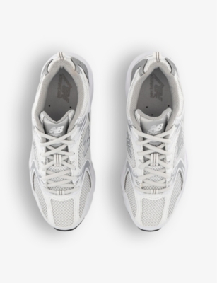 New Balance Womens  Mr530 Logo-embossed Leather And Mesh Low-top Trainers In White Silver