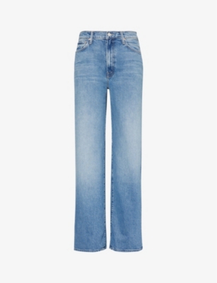 MOTHER: The Dodger Sneak wide-leg mid-rise stretch-denim jeans