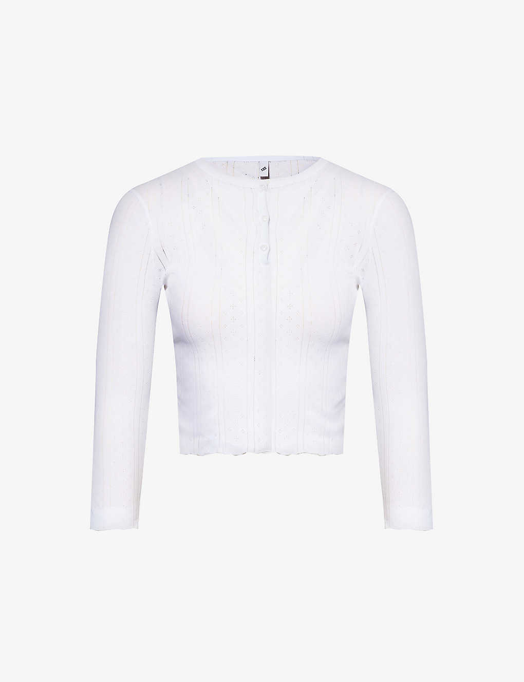 Cou Cou Intimates Womens 001 White Baby Slim-fit Organic-cotton Pyjama Top