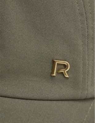 Shop Reiss Women's Khaki Florence Logo-badge Cotton Baseball Cap