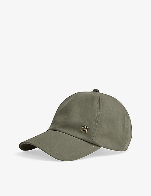 REISS: Florence logo-badge cotton baseball cap