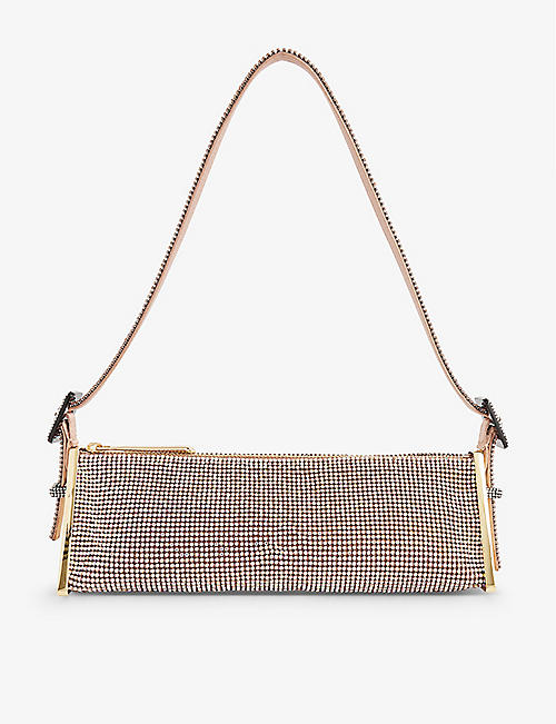 BENEDETTA BRUZZICHES: Joy rhinestone-embellished mesh shoulder bag