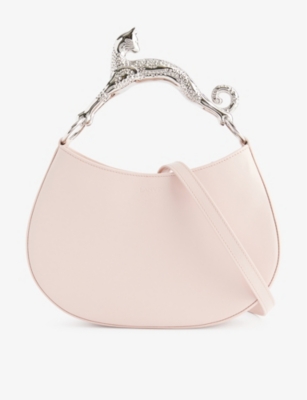 LANVIN: Cat leather top-handle bag