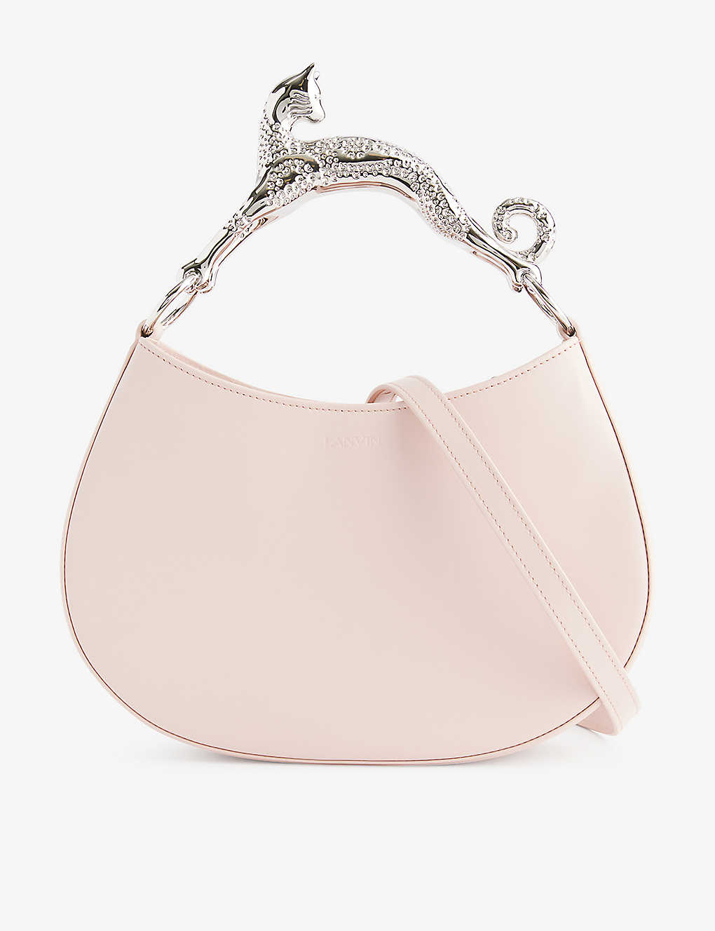 Lanvin Rose Cat Leather Top-handle Bag