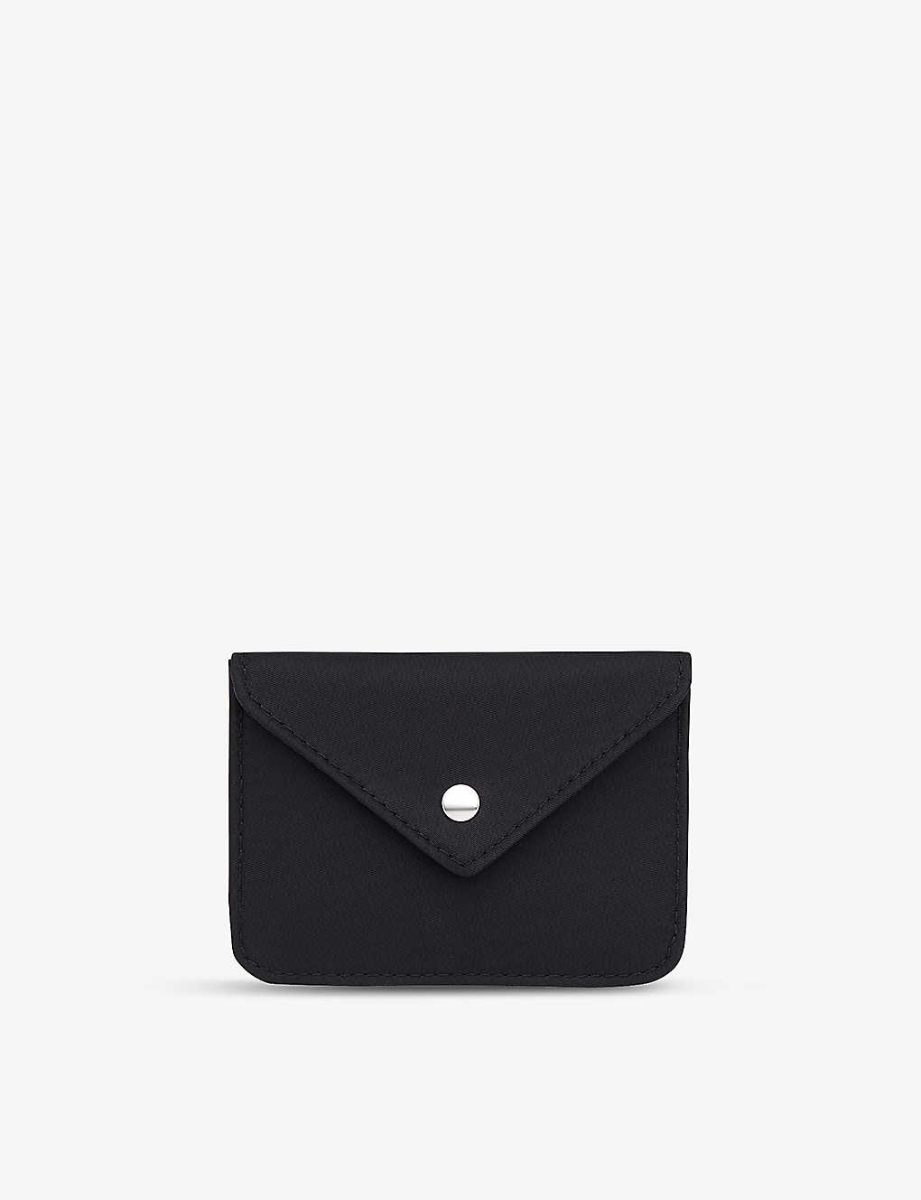 Whistles Womens Black Envelope-flap Nylon Card Holder