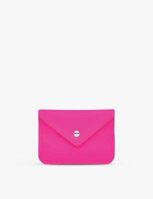 Whistles Womens Pink Envelope-flap Nylon Card Holder
