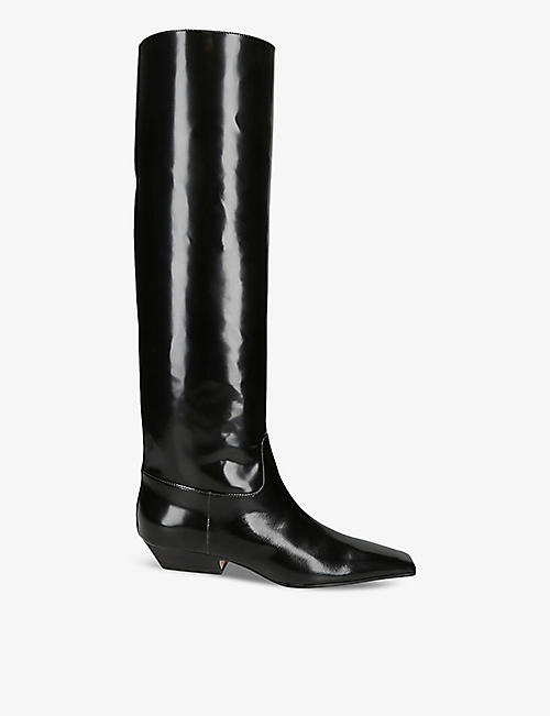 KHAITE: Marfa leather knee-high boots