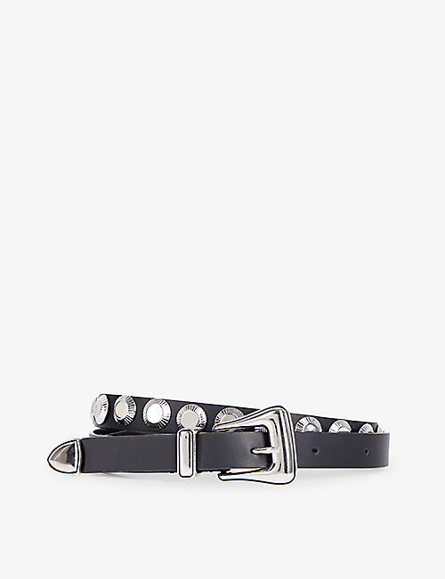 THE KOOPLES: Studded thin leather belt