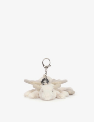 JELLYCAT: Snow Dragon soft bag charm 22cm