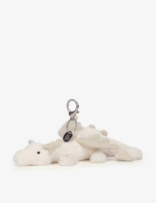 JELLYCAT: Snow Dragon soft bag charm 22cm