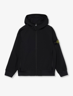 STONE ISLAND: Logo-badge relaxed-fit stretch-woven jacket 4-14 years