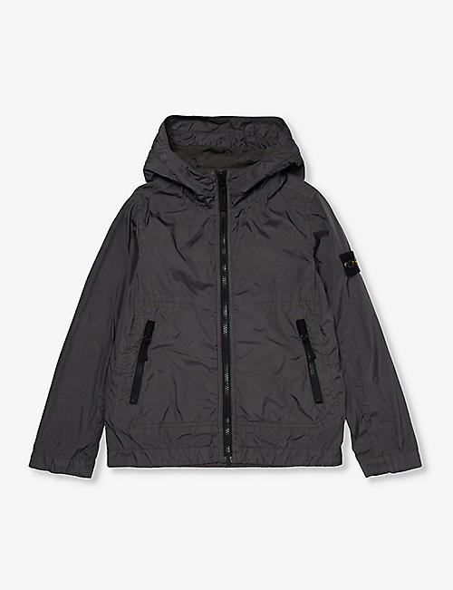 STONE ISLAND: Logo-badge relaxed-fit shell jacket 4-14 years