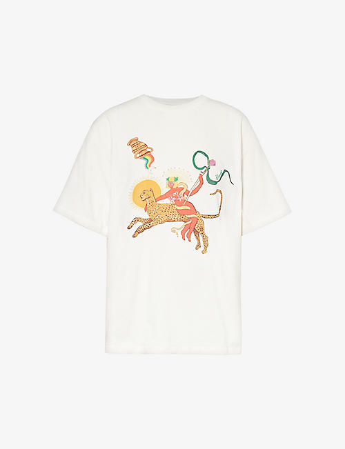 ALEMAIS: Meagan cheetah-print organic cotton-jersey T-shirt