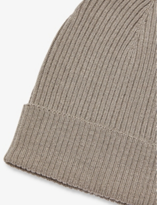 Shop Rick Owens Women's Dust Ribbed Folded-brim Wool Beanie