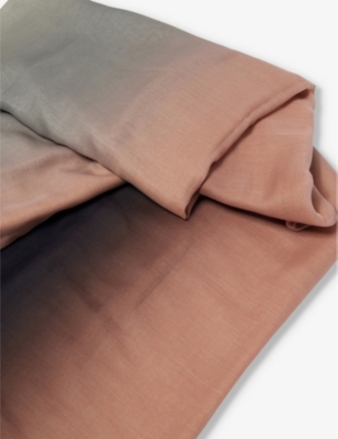 Shop Rick Owens Degrade Gradient-pattern Cotton Scarf In Lido Degrade