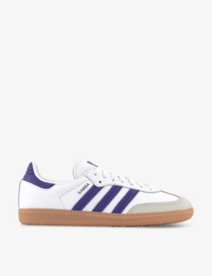 ADIDAS: Samba OG logo-print leather low-top trainers